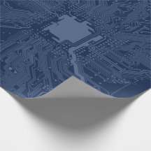 Blue Geek Motherboard Circuit Pattern