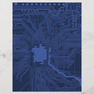 Blue Geek Motherboard Pattern