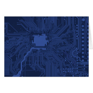Blue Geek Motherboard Pattern