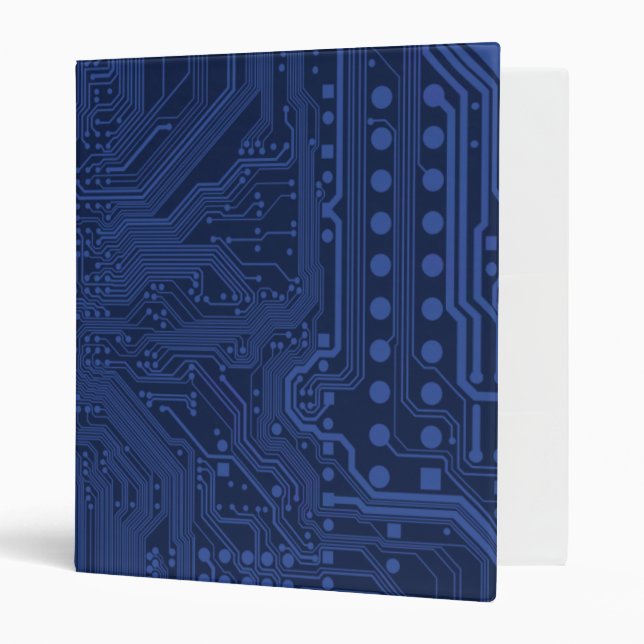 Blue Geek Motherboard Pattern Binder (Front/Inside)