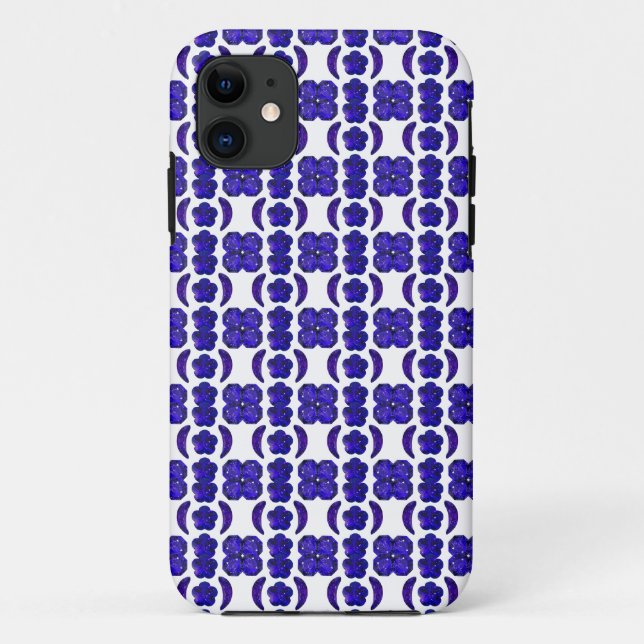 Blue Gem Art Structure Case-Mate iPhone Case (Back)