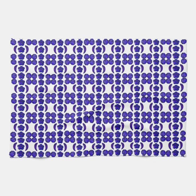 Blue Gem Art Structure Kitchen Towel (Horizontal)