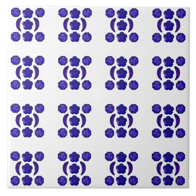 Blue Gem Art Structure Tile (Front)