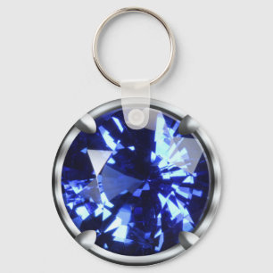 Blue Gem Design Keychain