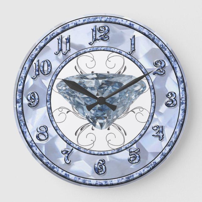 Blue Gem Large Clock (Front)