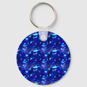 blue gem stone keychain