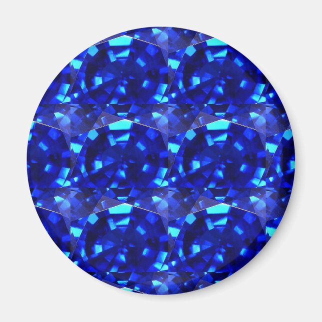 blue gem stone magnet (Front)
