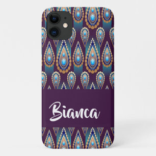 Blue gemstones decorative print iPhone 11 case