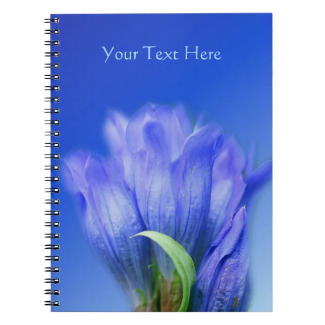 Blue Gentian Flower Nature Notebook (Front)