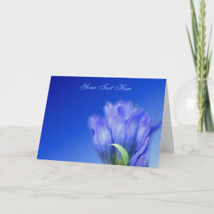 Blue Gentian Flower Photo Card