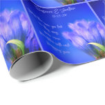 Blue Gentian Flower Wedding Personalized Wrapping Paper<br><div class="desc">Pretty blue gentian flower personalized wedding wrapping paper with a lovely verse for happiness.  Click on Customize to change font size,  colour,  and style.  Please visit Smilin' Eyes Treasures for more floral,  animal,  nature,  and digital art design cards and gifts.</div>