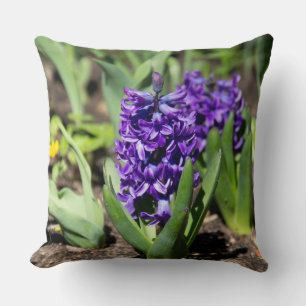 Blue Geocinth in spring Throw Pillow