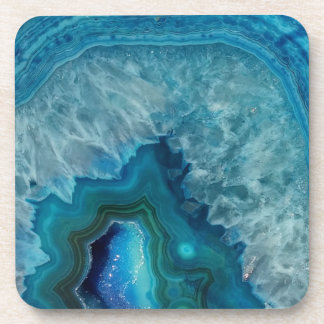 Blue Geode Rock Mineral Agate Crystal Image Coaster