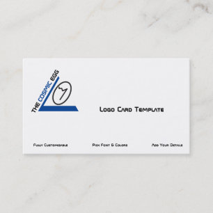 Blue Geoglyph Symbol Cosmic Egg Logo Business Card
