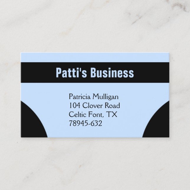 Blue Geometric Business Card (Front)