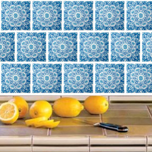 Blue Geometric Ceramic tile