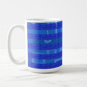 Blue Geometric Coffee Mug