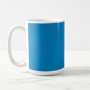Blue, geometric, cool, unique, trendy illustration coffee mug