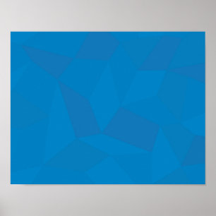 Blue, geometric, cool, unique, trendy illustration poster