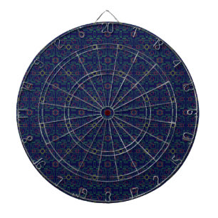 Blue Geometric  Dartboard