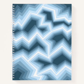 Blue geometric design notebook
