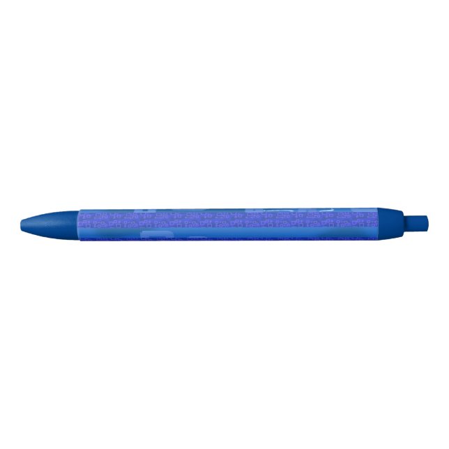 Blue Geometric Ink Pen (Front)