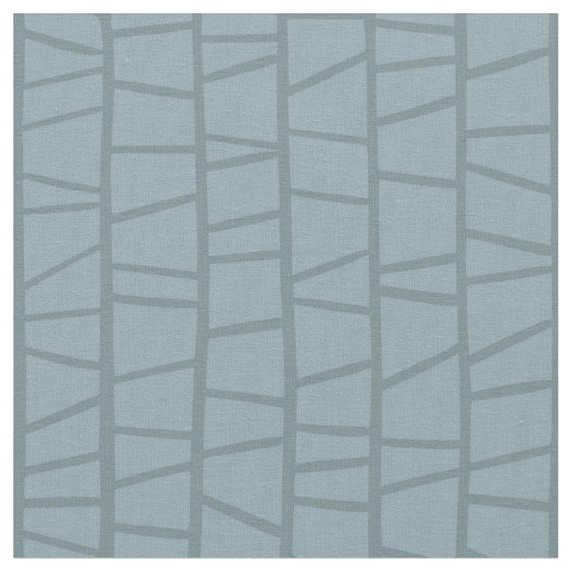 Blue Geometric Ladders Pattern Fabric (Close Up)