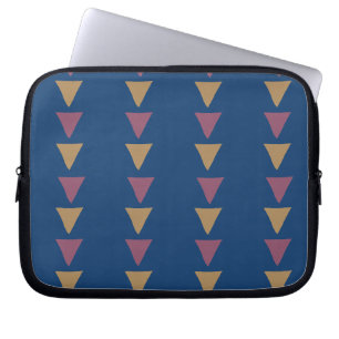 Blue Geometric Laptop Case