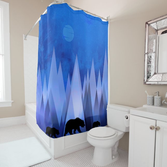 BLUE GEOMETRIC MOUNTAINS BEAR (In Situ)