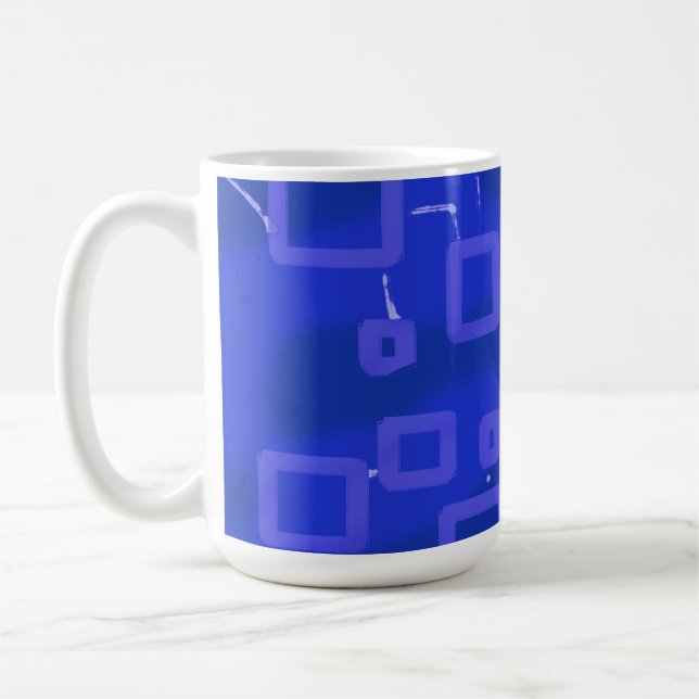 Blue Geometric Mug (Left)