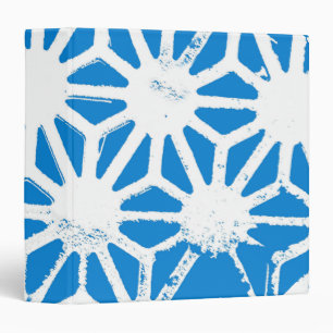 Blue geometric pattern binder