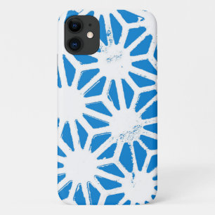 Blue geometric pattern iPhone 11 case