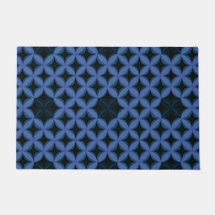 Blue Geometric Pattern Doormat