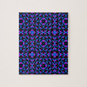 blue-geometric pattern jigsaw puzzle