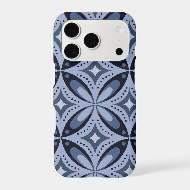 Blue Geometric Pattern Retro Style (Verso)