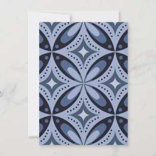 Blue Geometric Pattern Retro Style Advice Card