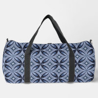 Blue Geometric Pattern Retro Style