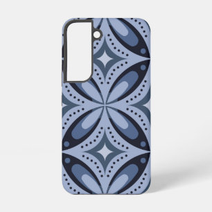 Blue Geometric Pattern Retro Style Samsung Galaxy Case