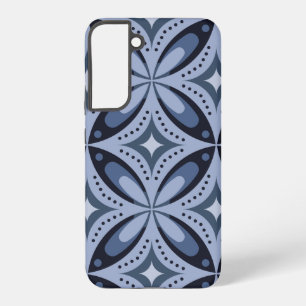 Blue Geometric Pattern Retro Style Samsung Galaxy Case