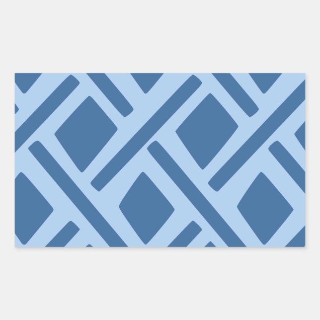 Blue Geometric Pattern Sticker (Front)
