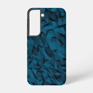 Blue Geometric Polygons Galaxy S22 Cases