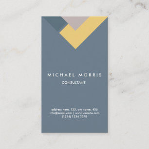 Blue geometric professional elegant modern smart business card