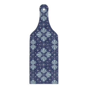 Blue Geometric shapes Pattern  Cutting Board