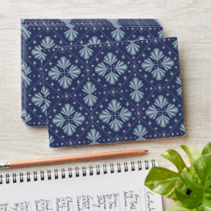 Blue Geometric shapes Pattern Envelope