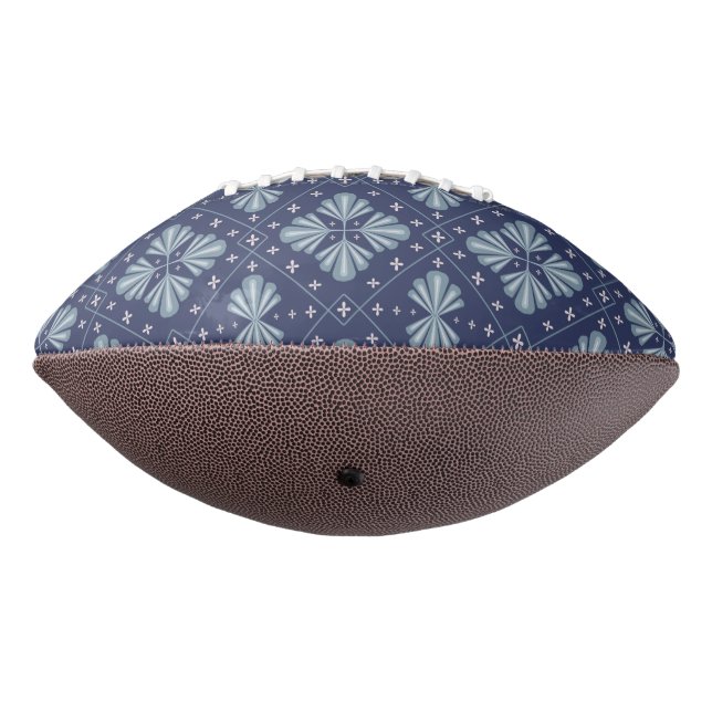 Blue Geometric shapes Pattern  Football (Rotated 270)
