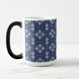 Blue Geometric shapes Pattern Magic Mug