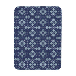 Blue Geometric shapes Pattern  Magnet