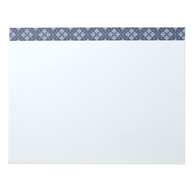 Blue Geometric shapes Pattern  Notepad (Front)