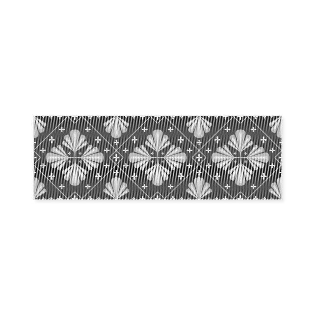 Blue Geometric shapes Pattern  Self-inking Stamp (Design)