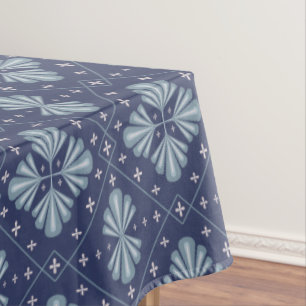 Blue Geometric shapes Pattern Tablecloth